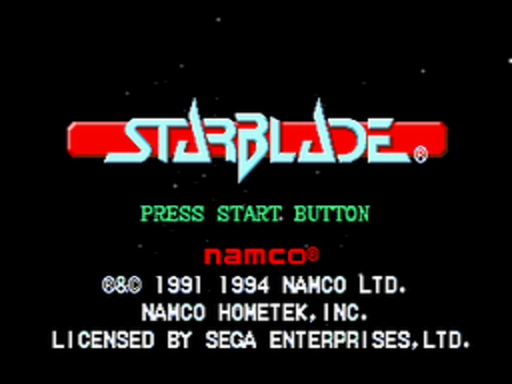 Starblade title screen for Sega CD